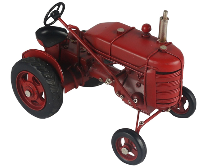 Red Vintage Tractor - Click Image to Close